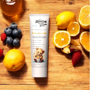 ماسك الوجه الهُلامي بالزعفران و الكوچيك آسيد 